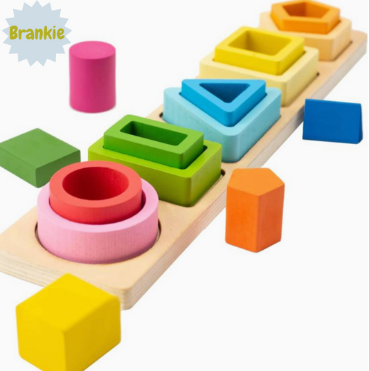 Brankie Blokken Speelgoed Voor Jongens en Meisjes van 1-3 Jaar - Houten Sorteerspel