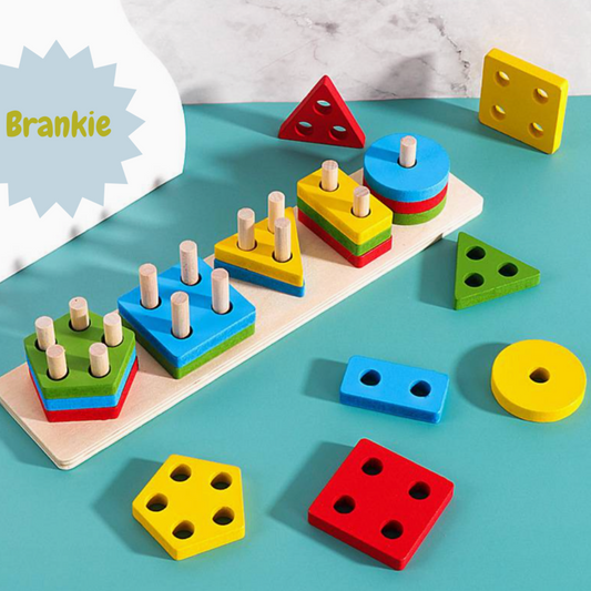 Brankie Massief Houten Sorteerspel - Montessori Puzzelspel